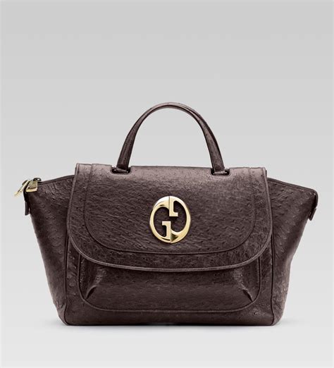 gucci diamonte ostrich bag|Gucci Ostrich Handbag .